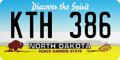 ND license plate KTH386