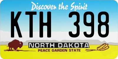 ND license plate KTH398
