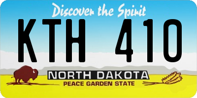 ND license plate KTH410