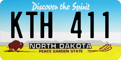 ND license plate KTH411