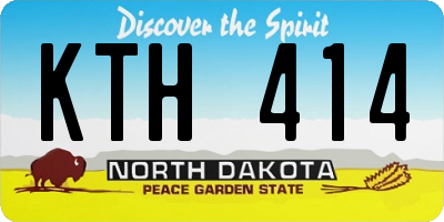 ND license plate KTH414