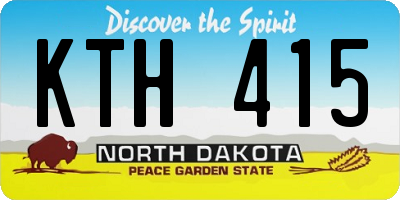 ND license plate KTH415