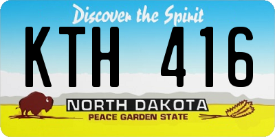 ND license plate KTH416