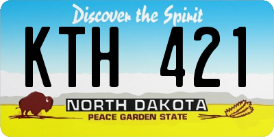 ND license plate KTH421