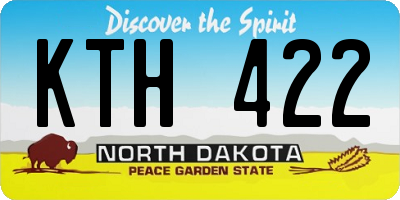 ND license plate KTH422