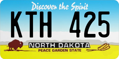 ND license plate KTH425