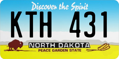 ND license plate KTH431