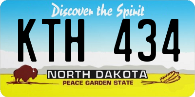 ND license plate KTH434