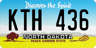 ND license plate KTH436