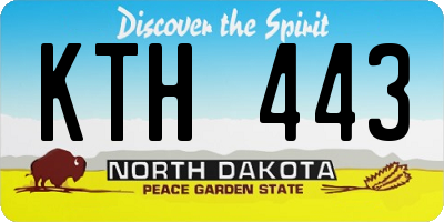 ND license plate KTH443