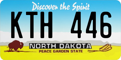 ND license plate KTH446