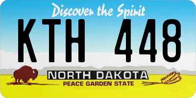 ND license plate KTH448