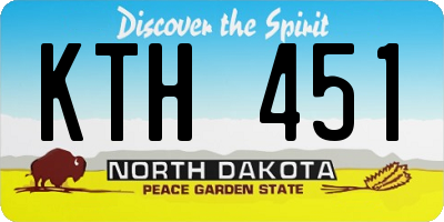 ND license plate KTH451