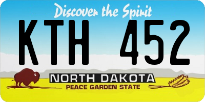 ND license plate KTH452