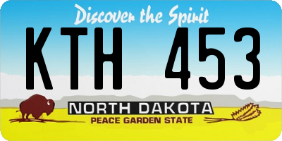 ND license plate KTH453