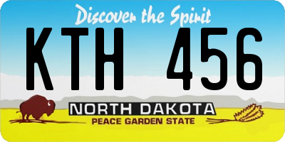 ND license plate KTH456