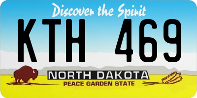 ND license plate KTH469