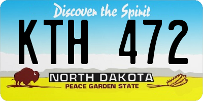 ND license plate KTH472