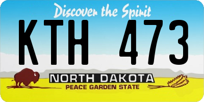 ND license plate KTH473