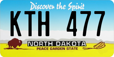 ND license plate KTH477