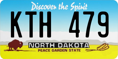 ND license plate KTH479