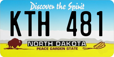ND license plate KTH481