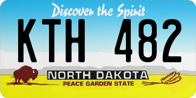 ND license plate KTH482