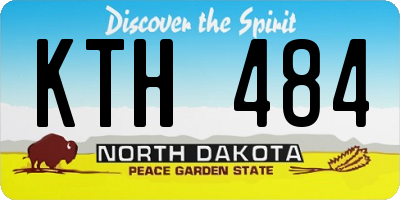 ND license plate KTH484