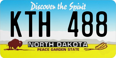 ND license plate KTH488