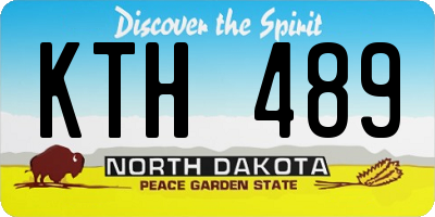 ND license plate KTH489