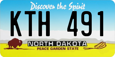 ND license plate KTH491