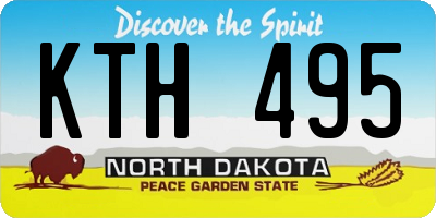 ND license plate KTH495