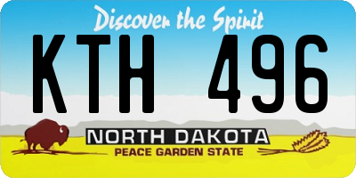 ND license plate KTH496