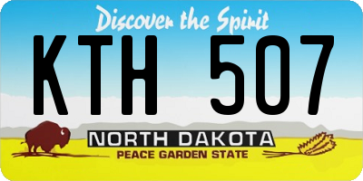 ND license plate KTH507
