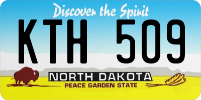 ND license plate KTH509