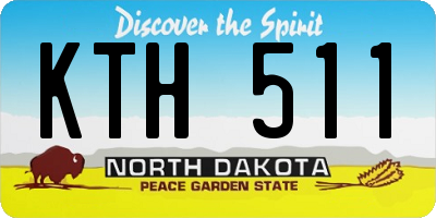 ND license plate KTH511