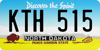 ND license plate KTH515