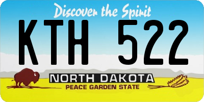 ND license plate KTH522