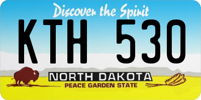 ND license plate KTH530