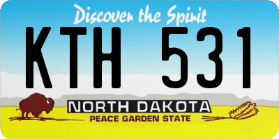 ND license plate KTH531