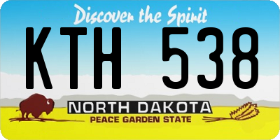 ND license plate KTH538