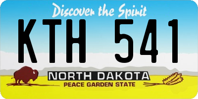 ND license plate KTH541