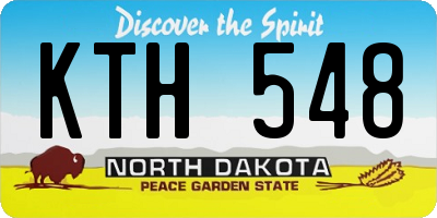 ND license plate KTH548