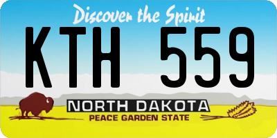 ND license plate KTH559