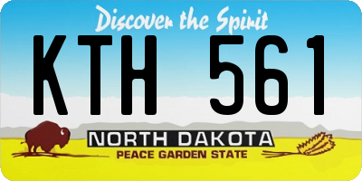 ND license plate KTH561