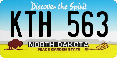 ND license plate KTH563