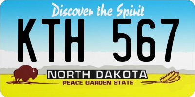 ND license plate KTH567