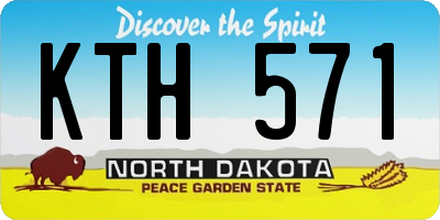 ND license plate KTH571