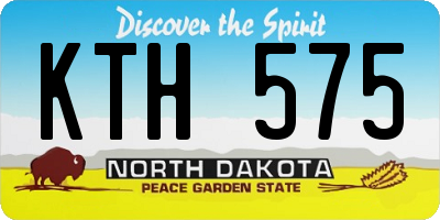 ND license plate KTH575