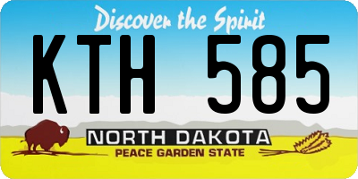 ND license plate KTH585
